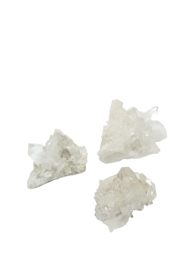 Bergkristallkluster mellan