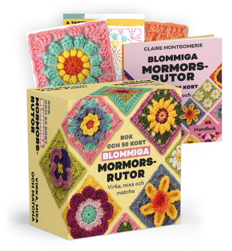 Blommiga mormorsrutor Bok och 50 kort